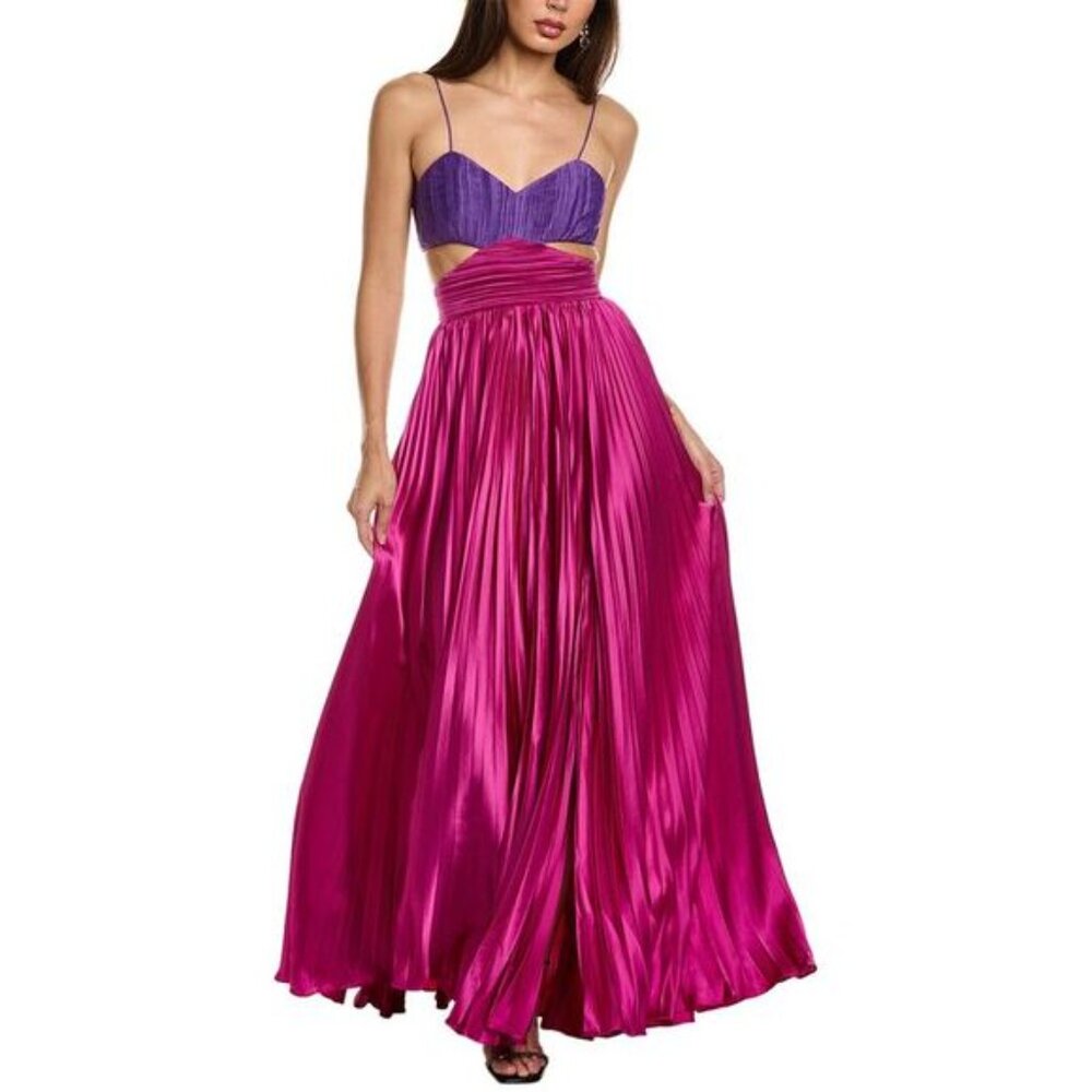 AMUR Elodie Gown in Fuchsia and Purple  Size 4 NEW - Picture 5 of 16